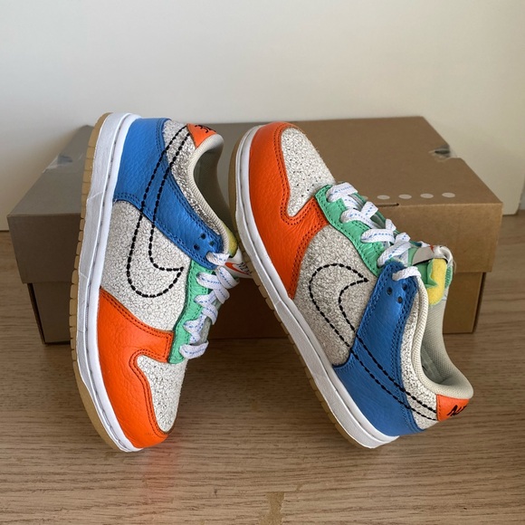 RARE Nike Dunk Low “Nike 101” Multi-Color Low Top Shoes- SZ 12 C - Picture 2 of 14